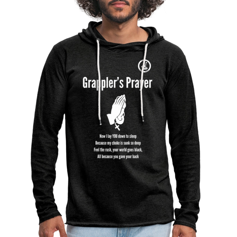 Jiu Jitsu Grappler's Prayer | Unisex Long Sleeve Hoodie Shirt - charcoal grey