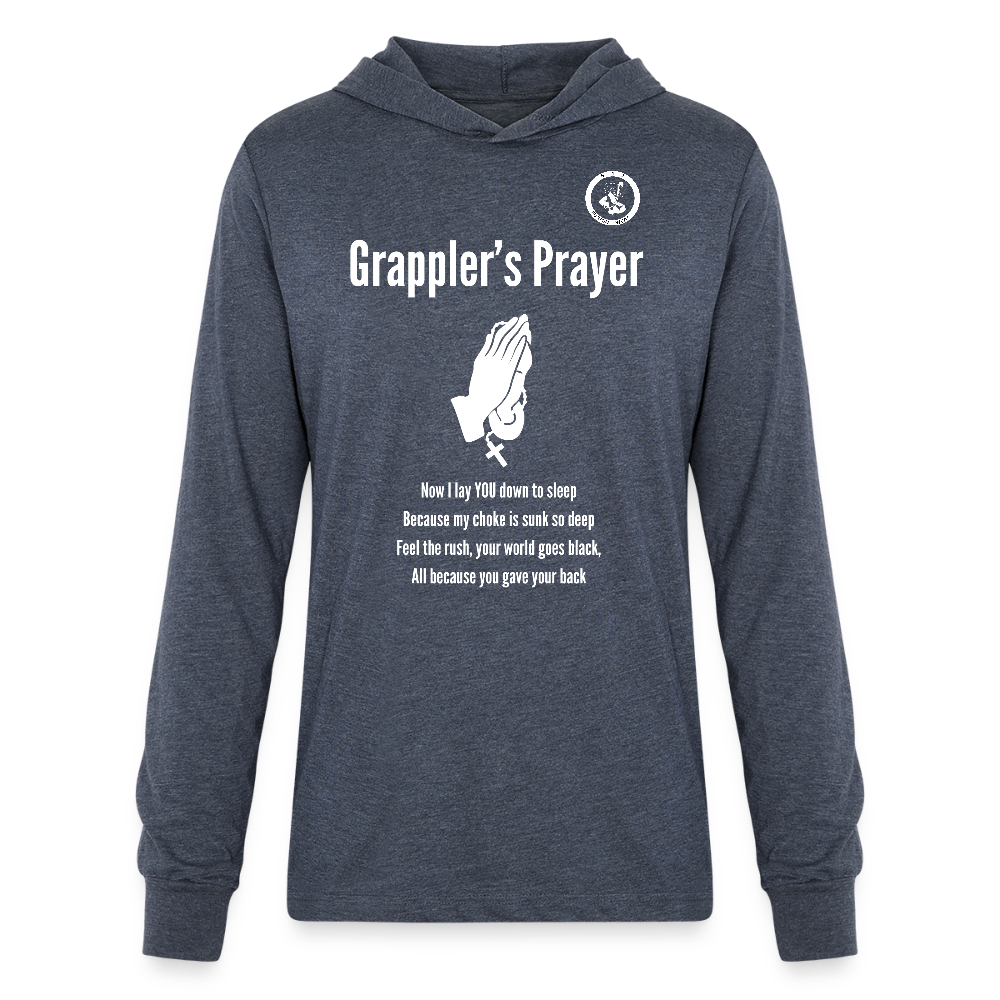 Jiu Jitsu Grappler's Prayer | Unisex Long Sleeve Hoodie Shirt - heather navy