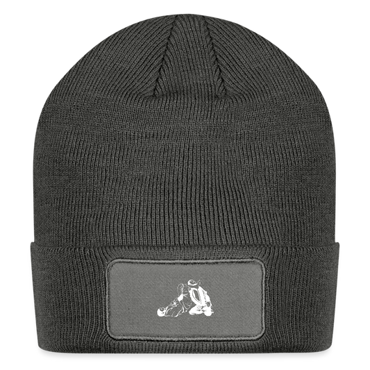 Jiu Jitsu Arm Bar | Patch Beanie - charcoal grey