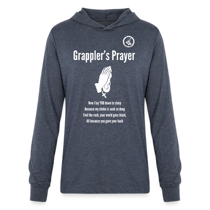 Jiu Jitsu Grappler's Prayer  | Unisex Long Sleeve Hoodie Shirt - heather navy