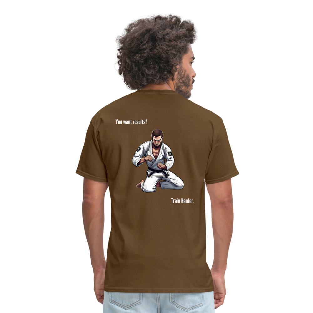 BJJ Shirt | Train Harder Design - brown