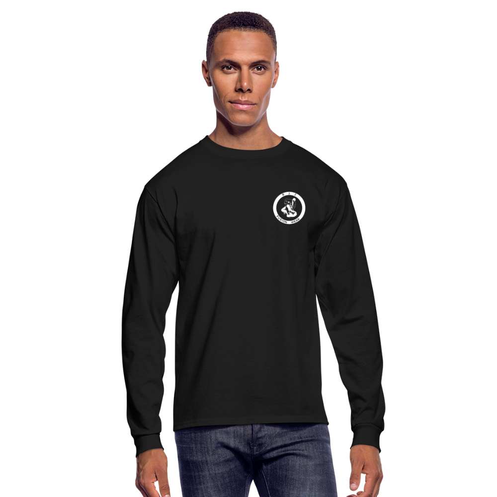 BJJ Shirt | Train Harder Design | Long Sleeve | Back Print - black