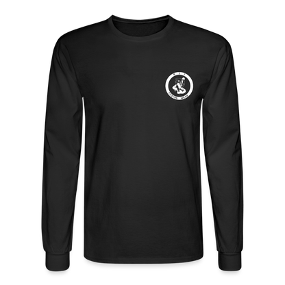 BJJ Shirt | Train Harder Design | Long Sleeve | Back Print - black