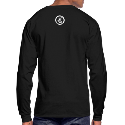 BJJ Men's Long Sleeve T-Shirt | You either win or you learn design| Front Print - black