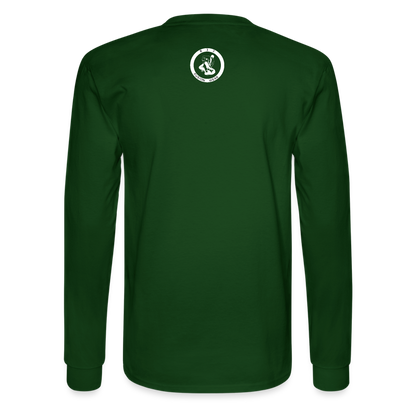 BJJ Men's Long Sleeve T-Shirt | You either win or you learn design| Front Print - forest green