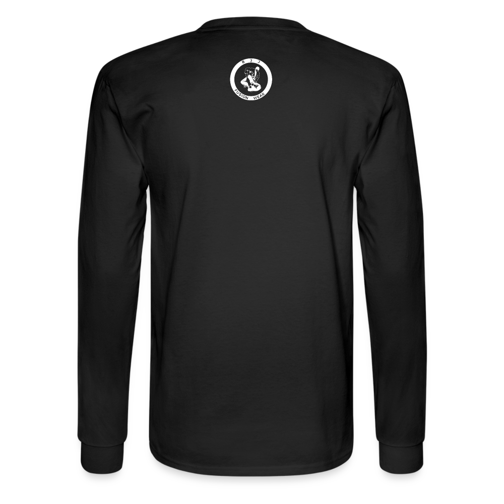 BJJ Men's Long Sleeve T-Shirt | Train with Lions Design - black