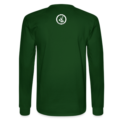 BJJ Men's Long Sleeve T-Shirt | Train with Lions Design - forest green