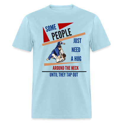 Unisex Classic T-Shirt | Jiu Jitsu Tap Out Design Full Color - powder blue