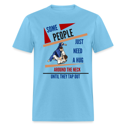 Unisex Classic T-Shirt | Jiu Jitsu Tap Out Design Full Color - aquatic blue
