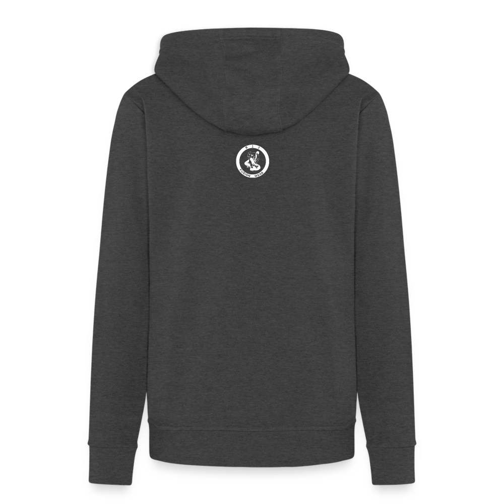 Adidas Unisex Fleece Hoodie | Jiu Jitsu Tap Out Design White Graphics - charcoal grey