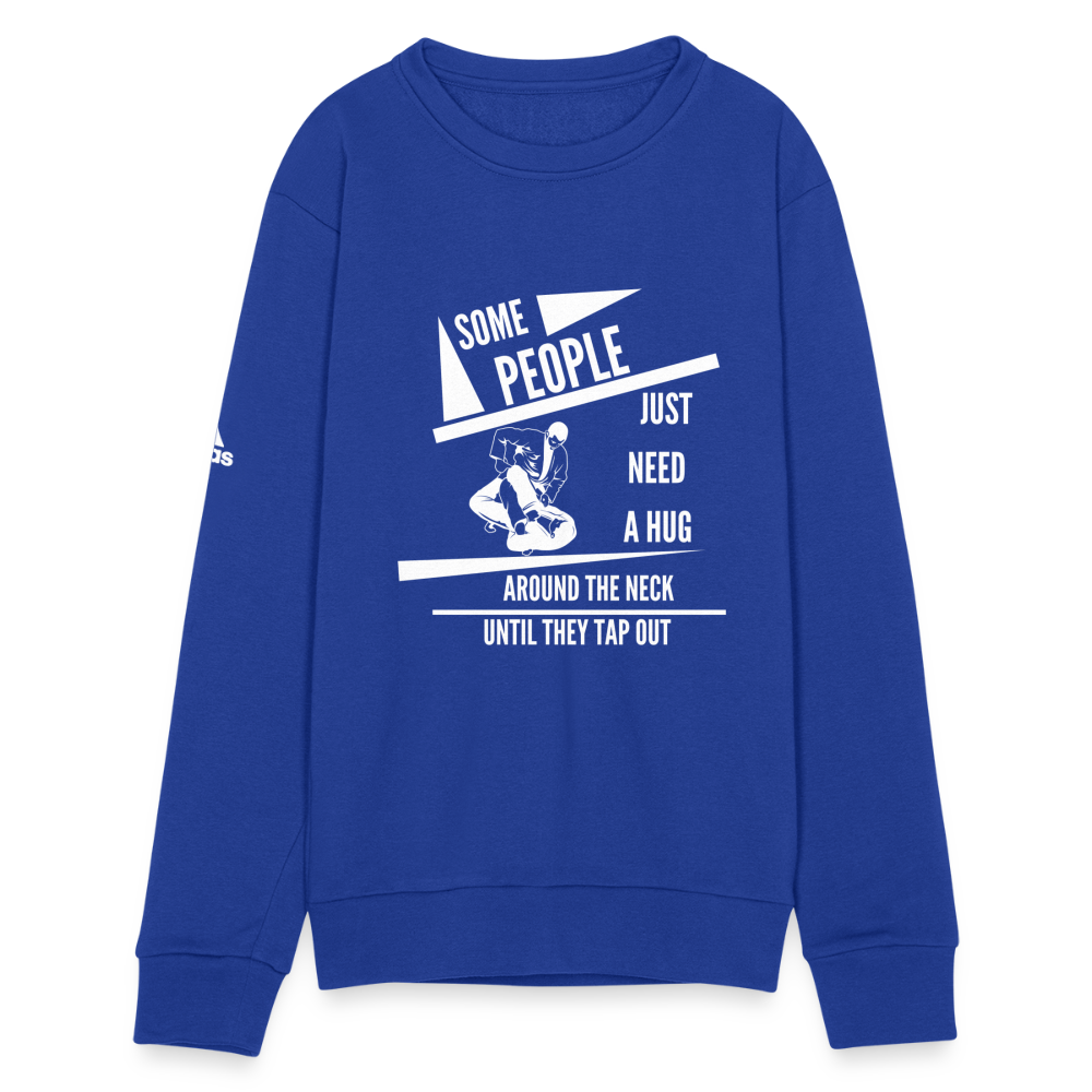 Adidas Unisex Fleece Crewneck Sweatshirt | Jiu Jitsu Tap Out Design - royal blue
