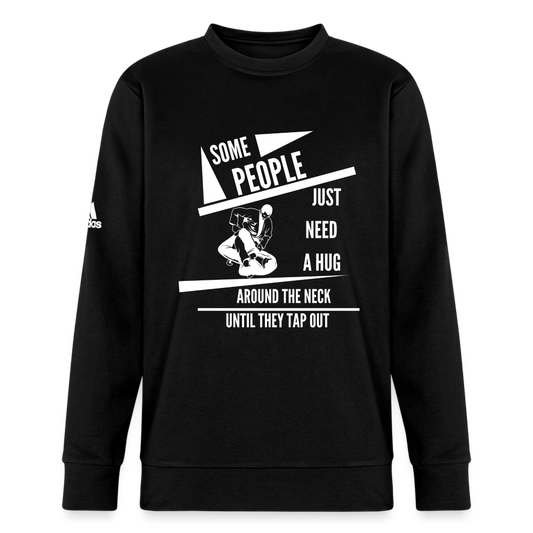 Adidas Unisex Fleece Crewneck Sweatshirt | Jiu Jitsu Tap Out Design - black