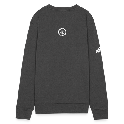 Adidas Unisex Fleece Crewneck Sweatshirt | Jiu Jitsu Tap Out Design - charcoal grey