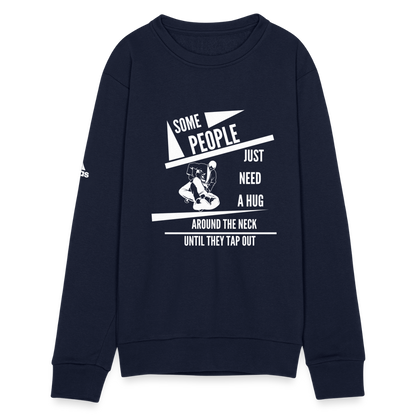 Adidas Unisex Fleece Crewneck Sweatshirt | Jiu Jitsu Tap Out Design - french navy