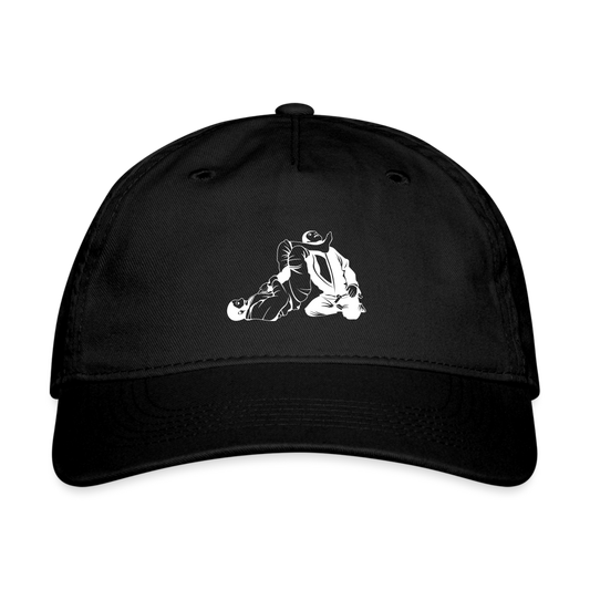 Organic Baseball Cap | Jiu Jitsu Arm Bar Design - black