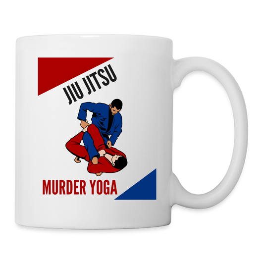Coffee/Tea Mug | Jiu Jitsu Murder Yoga Design - white