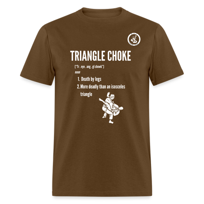 Unisex Classic T-Shirt | Jiu Jitsu Triangle Choke Design - brown