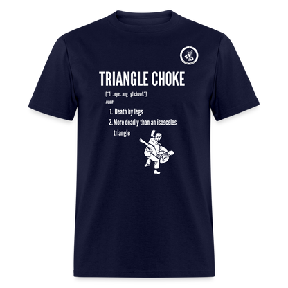Unisex Classic T-Shirt | Jiu Jitsu Triangle Choke Design - navy