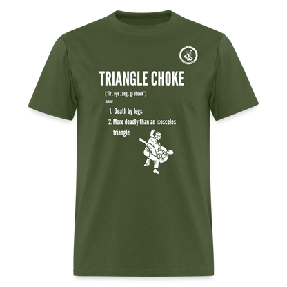 Unisex Classic T-Shirt | Jiu Jitsu Triangle Choke Design - military green