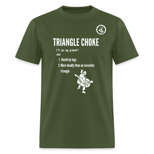 Unisex Classic T-Shirt | Jiu Jitsu Triangle Choke Design - military green