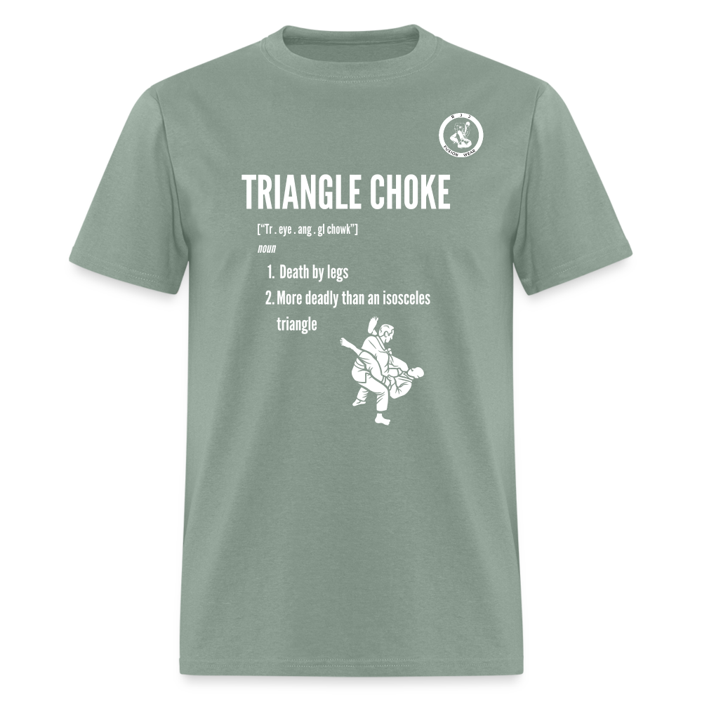 Unisex Classic T-Shirt | Jiu Jitsu Triangle Choke Design - sage