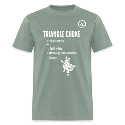 Unisex Classic T-Shirt | Jiu Jitsu Triangle Choke Design - sage
