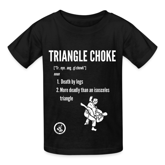 Kids Tagless T-Shirt | Jiu Jitsu Triangle Choke Design - black