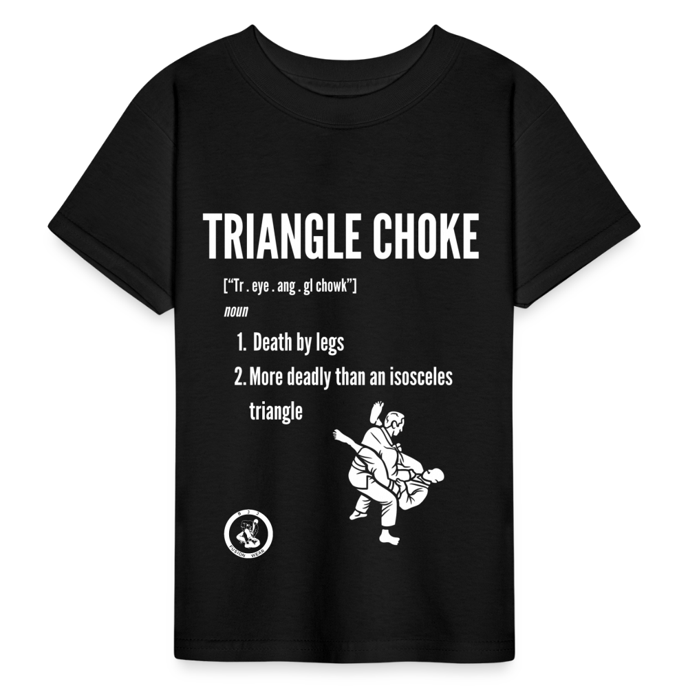 Kids Tagless T-Shirt | Jiu Jitsu Triangle Choke Design - black