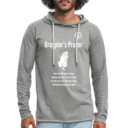 Unisex Long Sleeve Hoodie Shirt | Jiu Jitsu Grappler's Prayer - heather gray
