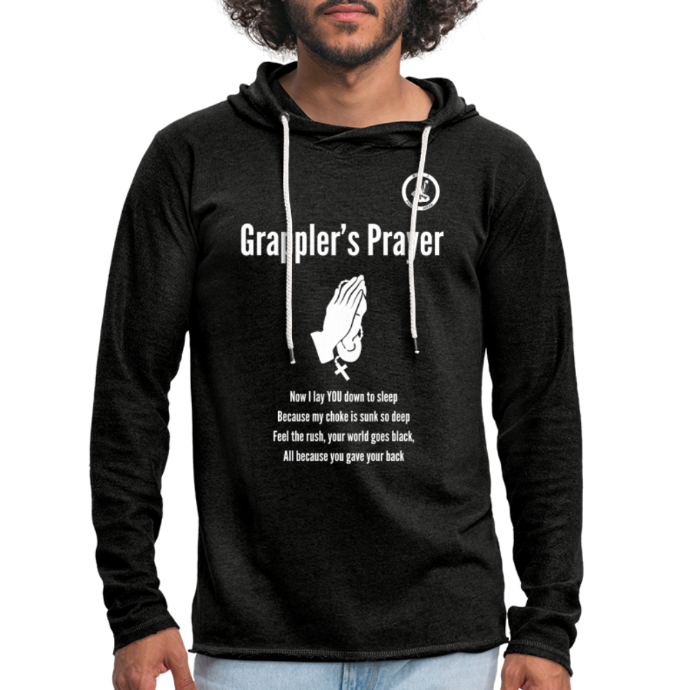 Unisex Long Sleeve Hoodie Shirt | Jiu Jitsu Grappler's Prayer - charcoal grey
