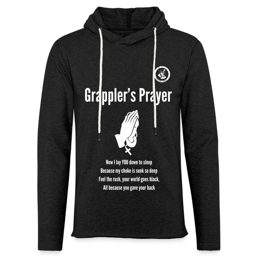Unisex Long Sleeve Hoodie Shirt | Jiu Jitsu Grappler's Prayer - charcoal grey