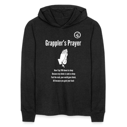 Unisex Long Sleeve Hoodie Shirt | Jiu Jitsu Grappler's Prayer - heather black