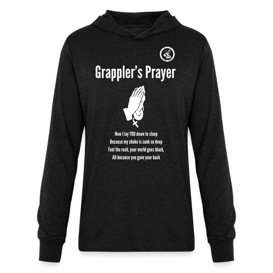 Unisex Long Sleeve Hoodie Shirt | Jiu Jitsu Grappler's Prayer - heather black