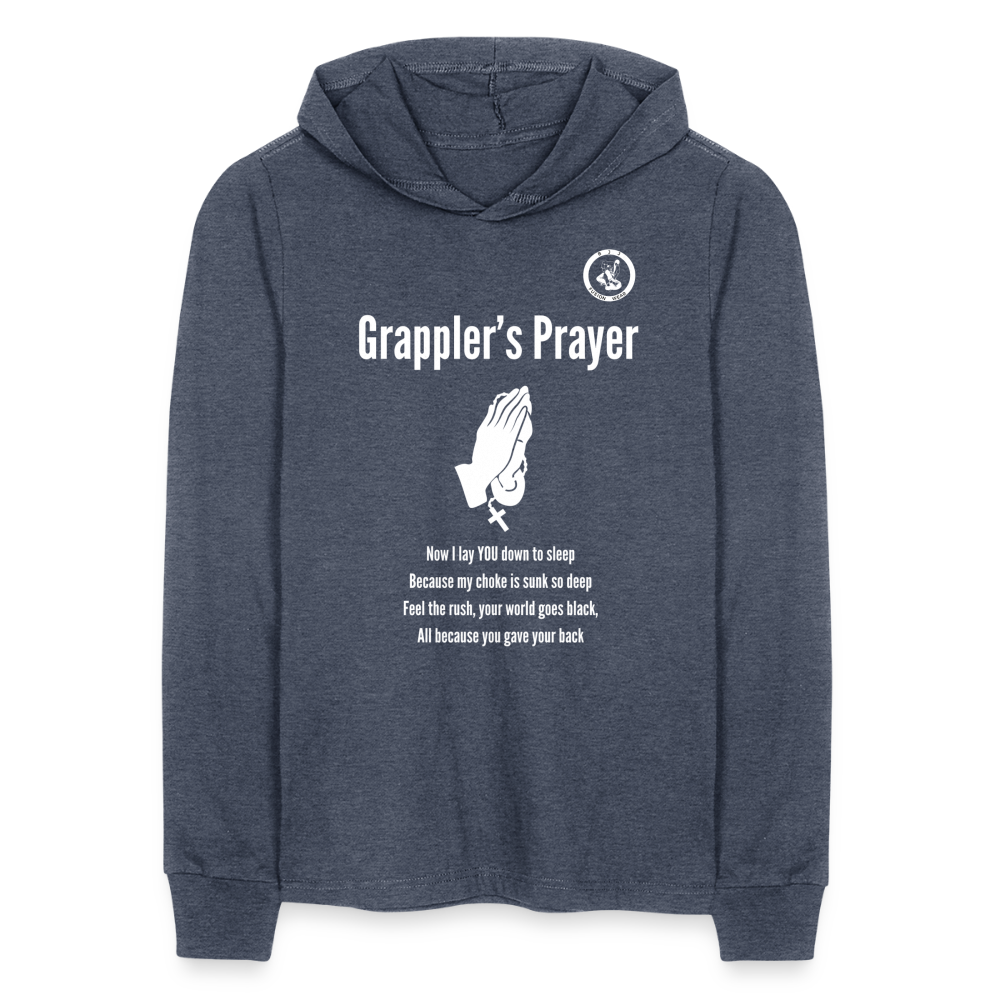 Unisex Long Sleeve Hoodie Shirt | Jiu Jitsu Grappler's Prayer - heather navy